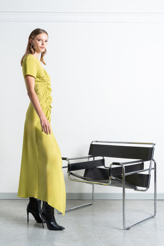 DRAPÉ DRESS LIME