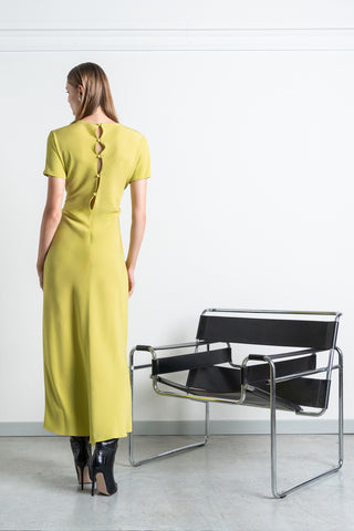 DRAPÉ DRESS LIME