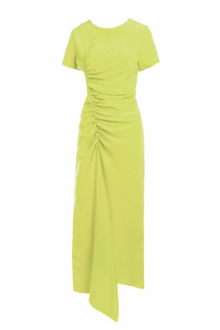 DRAPÉ DRESS LIME