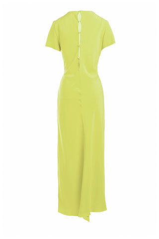 DRAPÉ DRESS LIME